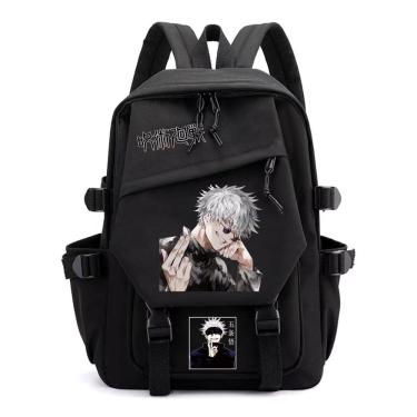 Imagem de Mochila Sanmu Jujutsu Kaisen Fashion com impressão digital em couro PU