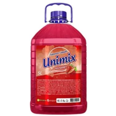 Imagem de Sabonete Líquido Unimix Morango 5 L– Hidratação, limpeza e perfume suave todos os dias