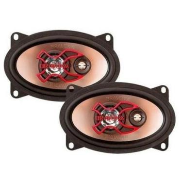 Imagem de Kit 4x6" Par de Alto Falante Bravox B3x 46 4x6 Polegadas 60w Triaxial
