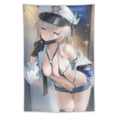 Imagem de LIEGBMEU Sexy Bikini Hot Anime Girl Tapeçaria 101.6 cm x 152.4 cm Interior Exterior Wall Quilt Art Decoração de Tapeçaria Caprichosa, AF380