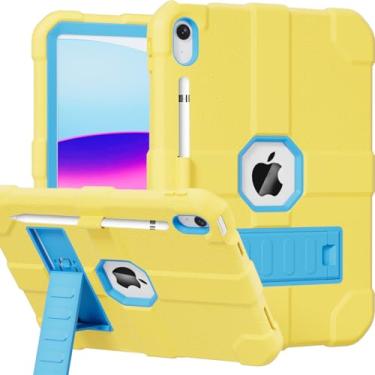 Imagem de Stweap Capa para iPad (A16) 11ª geração 11 polegadas 2025 / iPad 10ª geração 10,9 polegadas 2022, capa protetora resistente resistente [suporte de lápis embutido] para iPad 11/10 geração