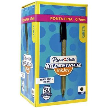 Imagem de Caneta Esferografica Kilometrica 100 Fina Preta - Paper Mate