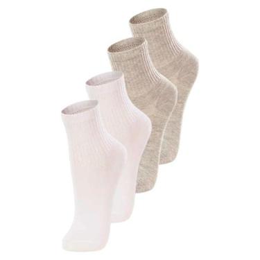 Imagem de Kit com 4 Pares de Meias Infantil Cano Médio Lupo 2727-088 Colorido, B