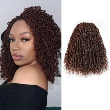 Imagem de GIX Cabelo de crochê Yanky Twist - 8 polegadas 8 pacotes (30 fios/peças) mistura preta de cobre pré-torcido macio primavera mini torção curto Bob Passion Twist, tranças de crochê trança cabelo (20