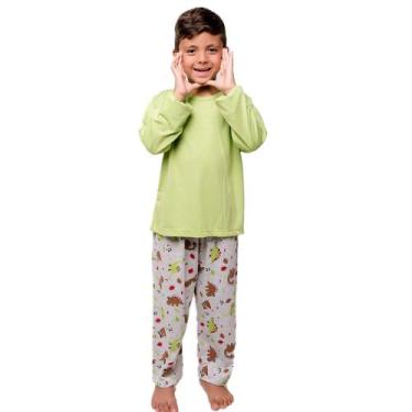 Imagem de Pijama De Inverno Manga Longa Infantil Diones Camiseta Calça Estampado