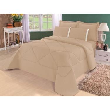 Imagem de Kit Edredom + Lençol Aconchego Dupla Face Casal Queen 6 Pç - Confecçõe