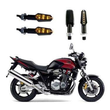 Imagem de KIT 4 Luz Seta Esportiva Pisca de Led Modelo P29 Para Moto Honda CB 13