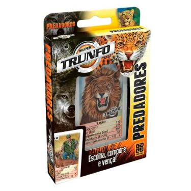 Imagem de Brinquedo Infantil Jogo de Cartas Super Trunfo Predadores Grow - 01629