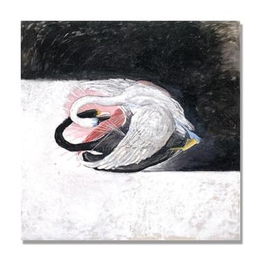 Imagem de Pôster Hilma Af Klint (The Swan, No. 03), reproduções de pinturas famosas, imagem de arte abstrata para sala de estar quarto decoração de casa. 30x30cm-11,8x11,8 pol. Somente tela