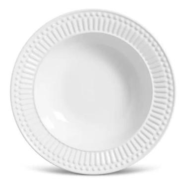 Imagem de Prato Fundo Cerâmica Roma Branco - Porto Brasil - 001569, Branco, 6 Pe