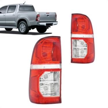 Imagem de Lanterna Traseira Lado Direito LD Compatível Hilux 2012 a 2015 Pick-Up Substituição Automotiva Encaixe Preciso Acabamento Resistente Visibilidade Segura