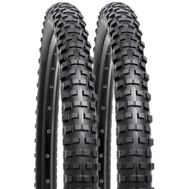 Imagem de YUNSCM 2 peças de pneus de mountain bike de 61 cm 24 x 2,30/56-507 compatíveis com pneus de bicicleta de montanha 24 x 2,25 24 x 2,30 24 x 2,35 (Y-697)