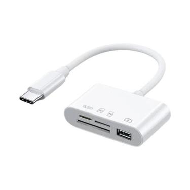 Imagem de Hub USB 8 Em 1 De Alta Velocidade Com Leitor De Cartão SD TF Para iPho