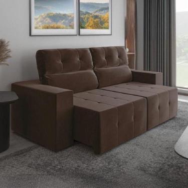 Imagem de Sofá Retrátil E Reclinável 2m 3 Lugares Fênix Veludo Mamflex