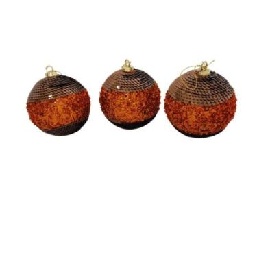 Imagem de Bolas De Natal Kit Com 3 Unid. Kit 3 Pçs. - Carmella Presentes