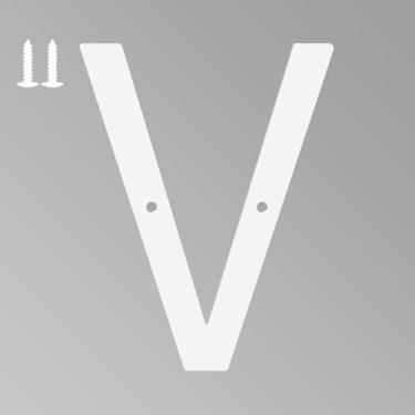 Imagem de Números de casa branca de 12 cm para uso externo, letras de metal para placas externas, letras de endereço de casa de alumínio antiferrugem para decoração de porta da frente, escritório e jardim