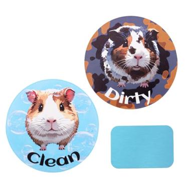 Imagem de Placa Clean Dirty para Lava-Louças, Ímã Redondo de Dupla Face para Lava-Louças Máquina de Lavar e Geladeira