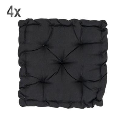 Imagem de Kit Almofada Futon Oxford 40X40Cm 4 Unidades - Preto