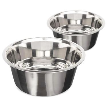 Imagem de Neater Pet Brands Tigelas de aço inoxidável para cães com 9 xícaras, conjunto de 2 tigelas de substituição para alimentadores (modelo grande de luxo), tigela de comida de cachorro ou tigela de água