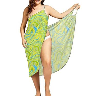Imagem de Plus Size Toalha De Banho Roupão De Banho Listrado Praia Saia Enrolar Saia Saia De Férias Listrado Suspender Vestido Envoltório Mulheres Toalhas De Banho Sling Roupas, 14, M