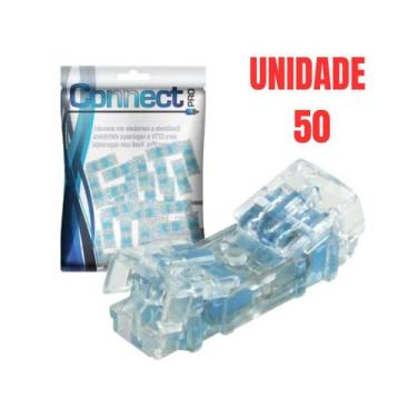 Imagem de Kit 50 Conectores de Emenda Linear 101E com Gel Bargoa  Branco - LOJA 