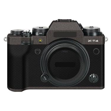 Imagem de Adesivo de capa de câmera X-T4 para FujiFilm X-T4 película protetora antiarranhões decoração XT4 (marrom fosco)
