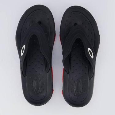 Imagem de Chinelo Oakley Titan Preto e Vermelho, 42