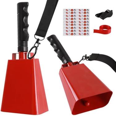 Imagem de Pacote com 2 Cow Bells cyrico de 25 cm com alça para eventos esportivo