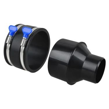 Imagem de Redutor de 10 a 6 cm com manguito flexível de 10 cm e braçadeiras de mangueira de aço inoxidável para coleta de poeira de madeira e portas de encaixe de poeira (70322)