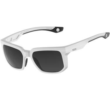 Imagem de ATTCL Unbreakable Óculos de sol masculinos polarizados 2.0 - Proteção UV400, lentes de policarbonato com armação TR90 para dirigir, pescar, óculos esportivos, Lente Upgrade-2238b-branco-cinza (não