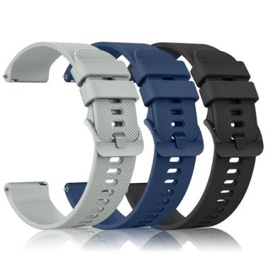 Imagem de Oumida Pulseira de silicone para BIGGERFIVE Brave 2 Smart Watch para BIGGERFIVE BW02 e BW01 para meninos e meninas (pacote com 3)