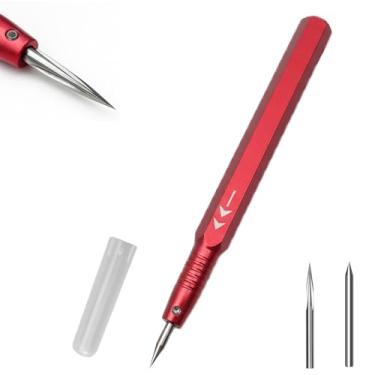 Imagem de HUBEST Conjunto de ferramentas de escriber modelo com agulha de rabiscar e raspador triangular, ferramenta de corte de linha de painel de precisão para Gundam, modelos em escala RG, kits de plástico e