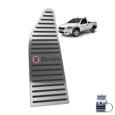 Imagem de Descanso De Pé Fiat Strada 2009 Até 2020 Preto Aço Inox