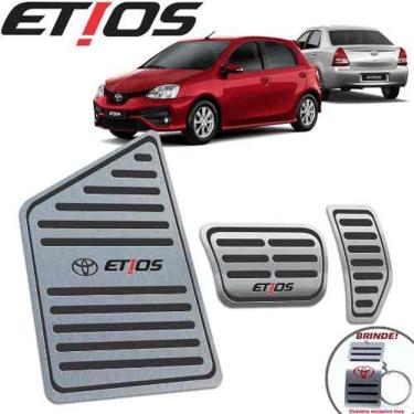 Imagem de Pedaleiras + Descanso Toyota Etios 13 A 19 Automático Preto