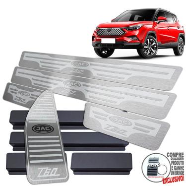 Imagem de Descanso + Soleira Aço Inox Jac T60 Prata Alto Relevo