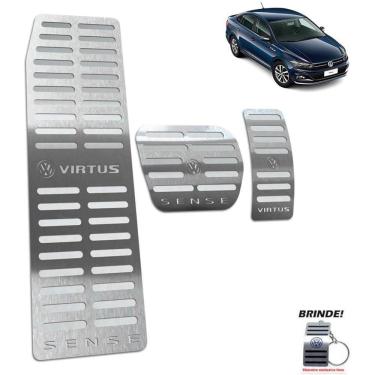 Imagem de Descanso de Pé  + Pedaleira gravação Em Prata Virtus Sense