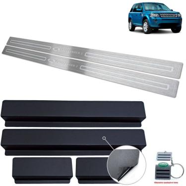 Imagem de Soleira Aço Inox Land Rover Freelander 2 Prata Baixo Relevo