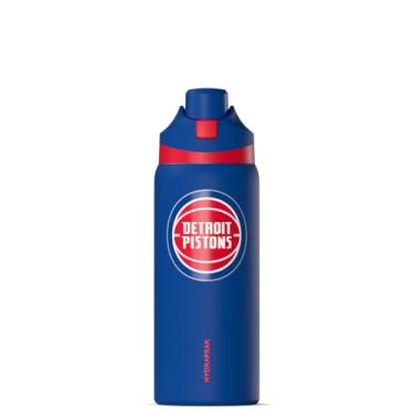 Imagem de Hydrapeak Garrafa de água de 947 ml oficialmente licenciada pela NBA Detroit Pistons com tampa Chug, água isolada de aço inoxidável