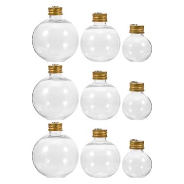 Imagem de Cabilock 6 bolas de enfeite preenchíveis de plástico transparente, enfeite de pendurar de Natal, garrafa de bebida, recipiente de doces, faça você mesmo, bola redonda para decoração de Natal, festa de