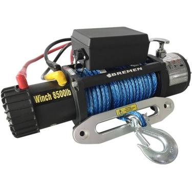 Imagem de Guincho Elétrico 12V com Cabo Sintético KEVLAR 26M 20000LBS 9071Kg BREMEN