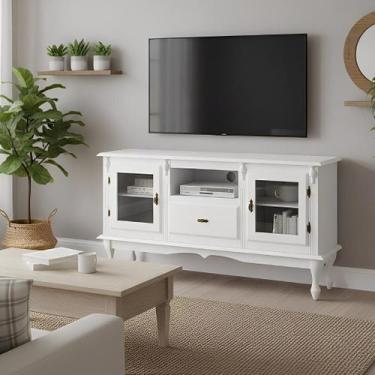 Imagem de Rack de Madeira para TV até 55 Polegadas 2 Portas 1 Gaveta e Nicho com