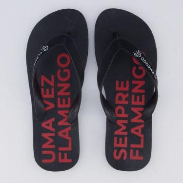 Imagem de Chinelo Flamengo Uma Vez Flamengo Sempre Flamengo Preto - Neorubber, 4