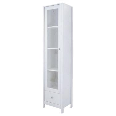 Imagem de Cristaleira 1 Porta Vidro 1 Gaveta 180x43 cm E962 Branco Dtall