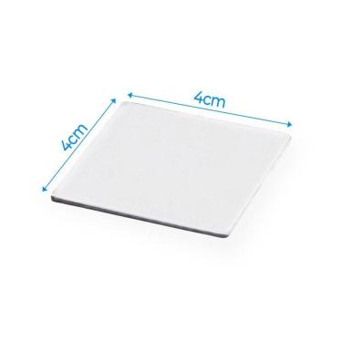 Imagem de Base Acrilica Quarada 4 X 4 Cm Transparente C/30