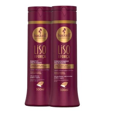Imagem de Kit Shampoo e Condicionador Liso com Força 300 ml Haskell