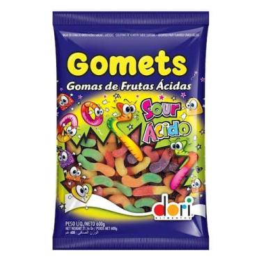 Imagem de Goma Gomets Minhocas Ácidas 600g Dori - Aluá festas