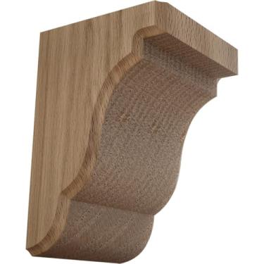 Imagem de Ekena Millwork BKTW05X05X08BERO Suporte Bedford de 13 cm L por 12,7 cm P por 19 cm A, Carvalho Vermelho