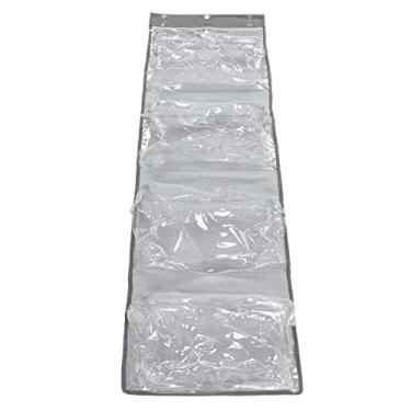 Imagem de Acouto Armazenamento de Fios Suspensos Grande Capacidade Transparente Dobrável Portátil Pano crochê tricô Guarda-roupa sobre a Porta Armazenamento de Fios Artes, Artesanato e Costura