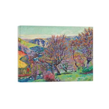 Imagem de Armand Guillaumin Famoso Arte de Parede Pôster-Impressões em Tela para sala de estar-Reprodução pinturas(Vale Creuse) 60x80cm Tela Embrulhada