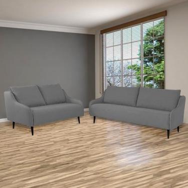Imagem de Conjunto Sofá para Sala de Estar 3 e 2 Lugares Lizzy - CELSIL ESTOFADO